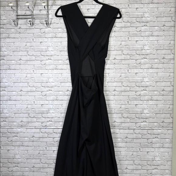 LULUS Thinking Out Loud Black Criss Bross Backless Jumpsuit size large - Picture 5 of 9